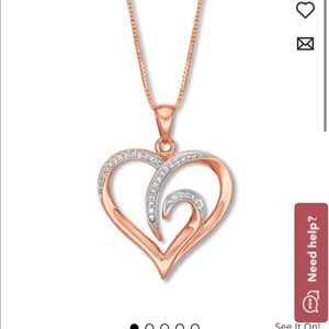 Kay Jewelers diamond heart necklace